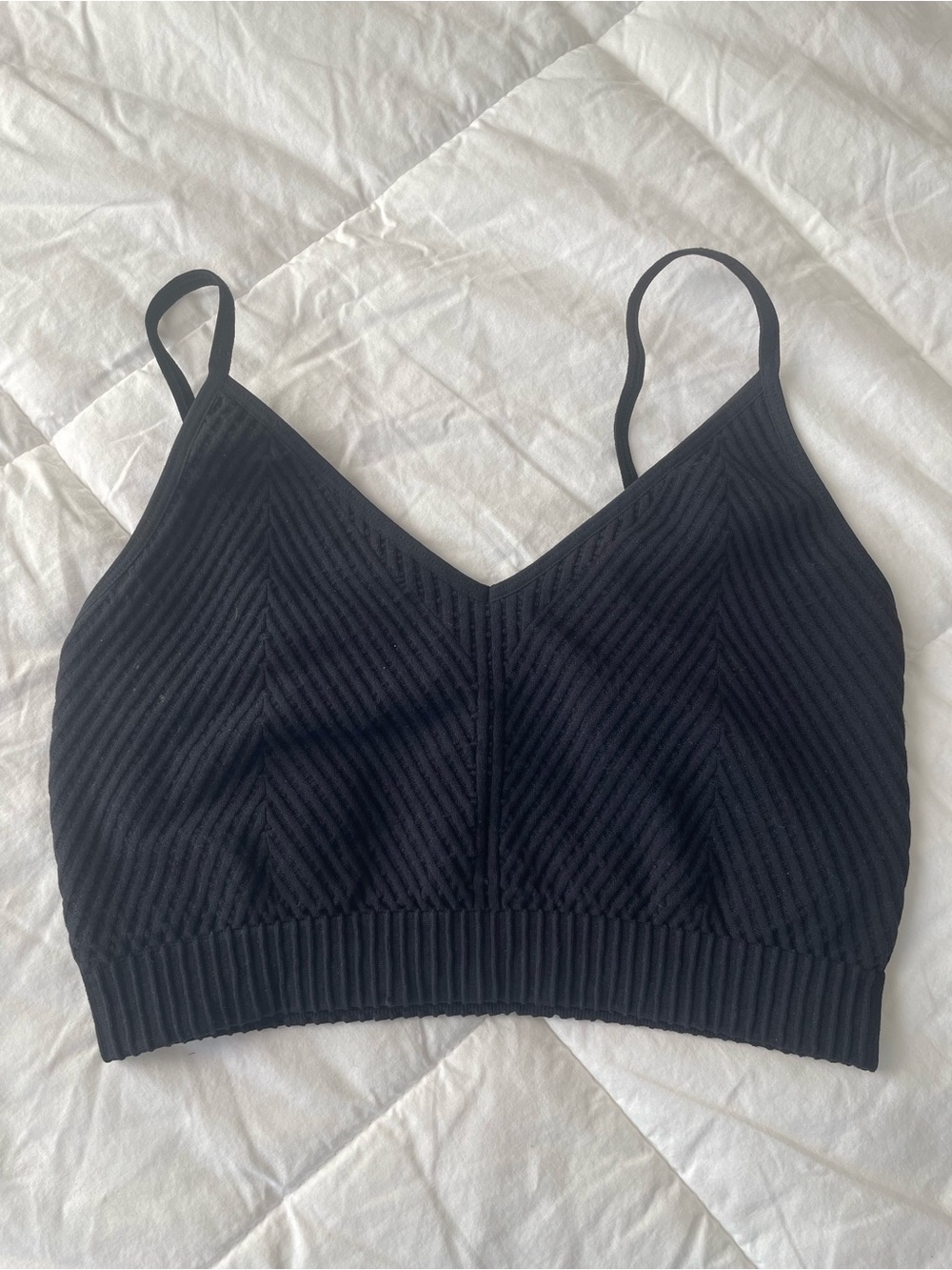 Spiritual Gangster Women's Ribbed Black Bralette - Comfortable Everyday Support